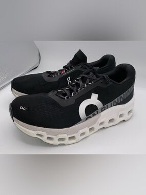 ON Running Men's Cloud Monster 2 Black Frost Pre-owned Sz 9 Sneakers Shoes  AA12